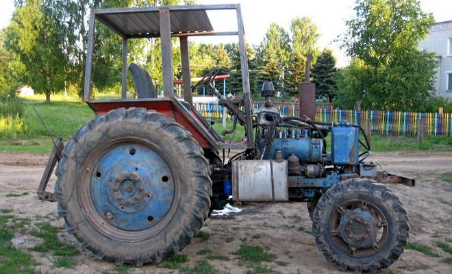 Кабина ЮМЗ на самодельный трактор продолжение Homemade tractor | Mercedes d