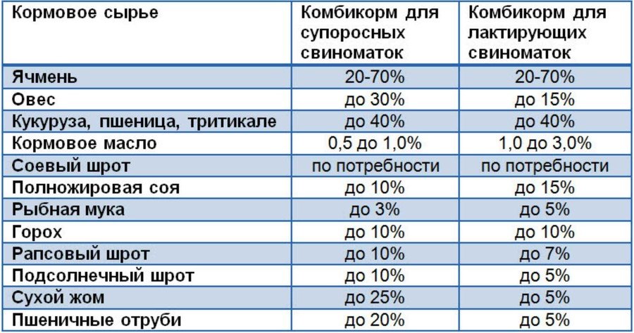 Кормление свиноматки после опороса