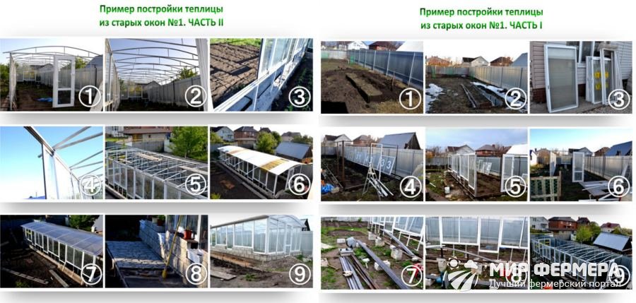 Теплица из оконных рам своими руками